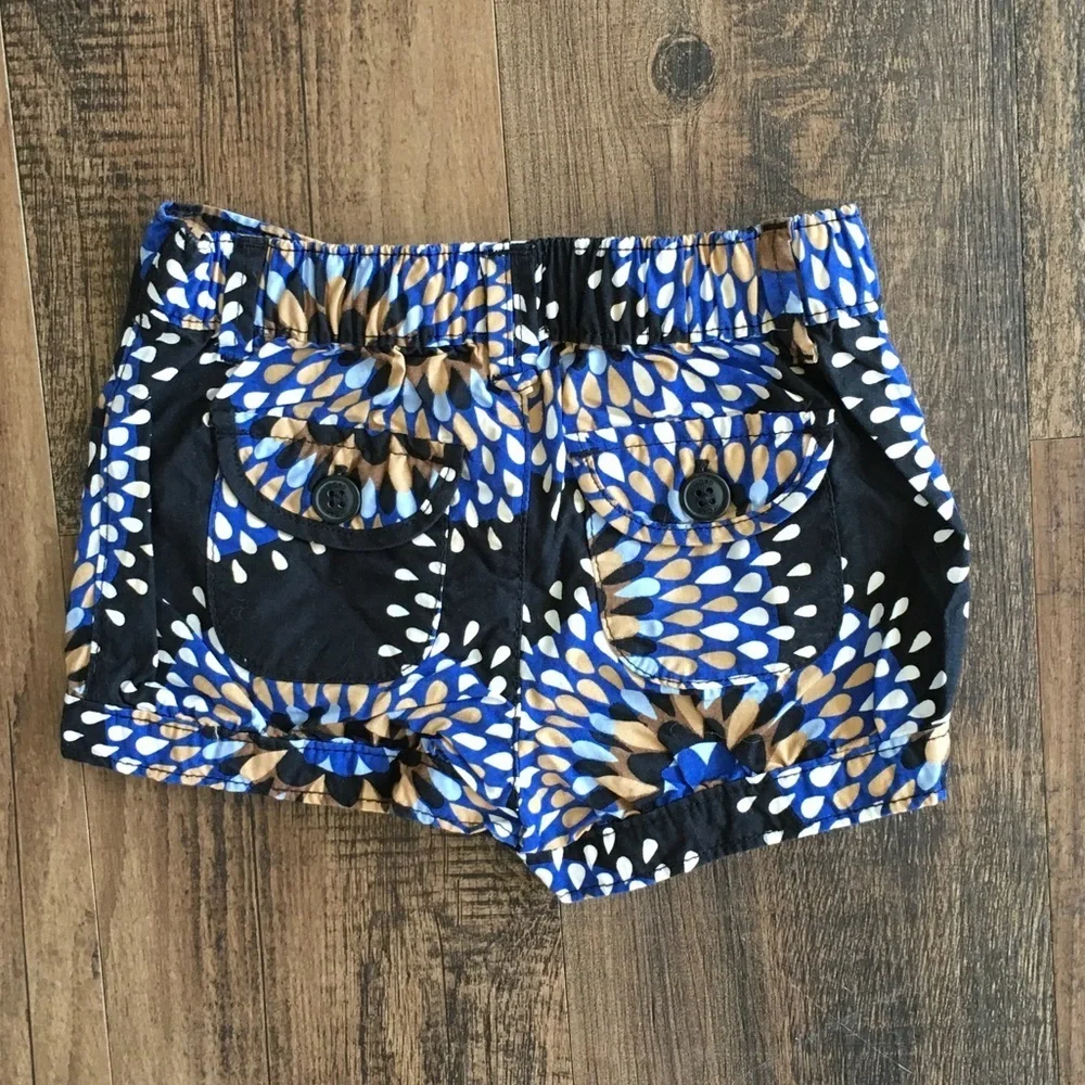 GAP Kids Black and Blue Patterned Shorts